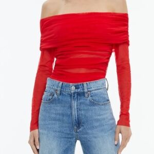 Off the Shoulders Long Sleeve Top NWT L